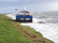 Bild 1 von Katamaran trieb beim Sturm auf den Hafendeich