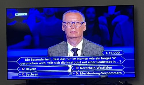 Bild 0 von Juist in der Sendung "Wer wird Millionär"