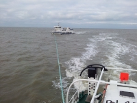 Bild 0 von Feuer im Maschinenraum: Seenotretter schleppen Fahrgastschiff vor Norderney ein