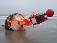 Bild 1 von Osterems-Ansteuerungstonne liegt auf dem Juister Strand