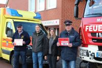 Bild 0 von Weihnachtsspende für DRK und Feuerwehr von Norder Bauunternehmer