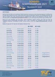 Bild 0 von Geänderter Schiffsfahrplan wurde bis Monatsende verlängert