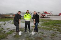 Bild 1 von Hubschrauber-Hangar für Rettungsflüge entsteht in Norddeich