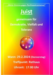 Bild 0 von Auch auf Juist Demo gegen rechts