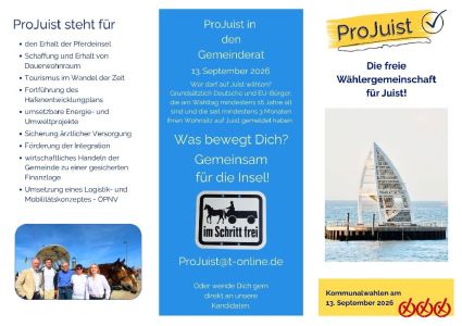 Bild 0 von Kommunalwahl: Wahlwerbung der Wählergemeinschaft Pro Juist