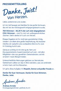 Bild 0 von Andreas Arneke ist Mitglied im Kreistag vom Landkreis Aurich